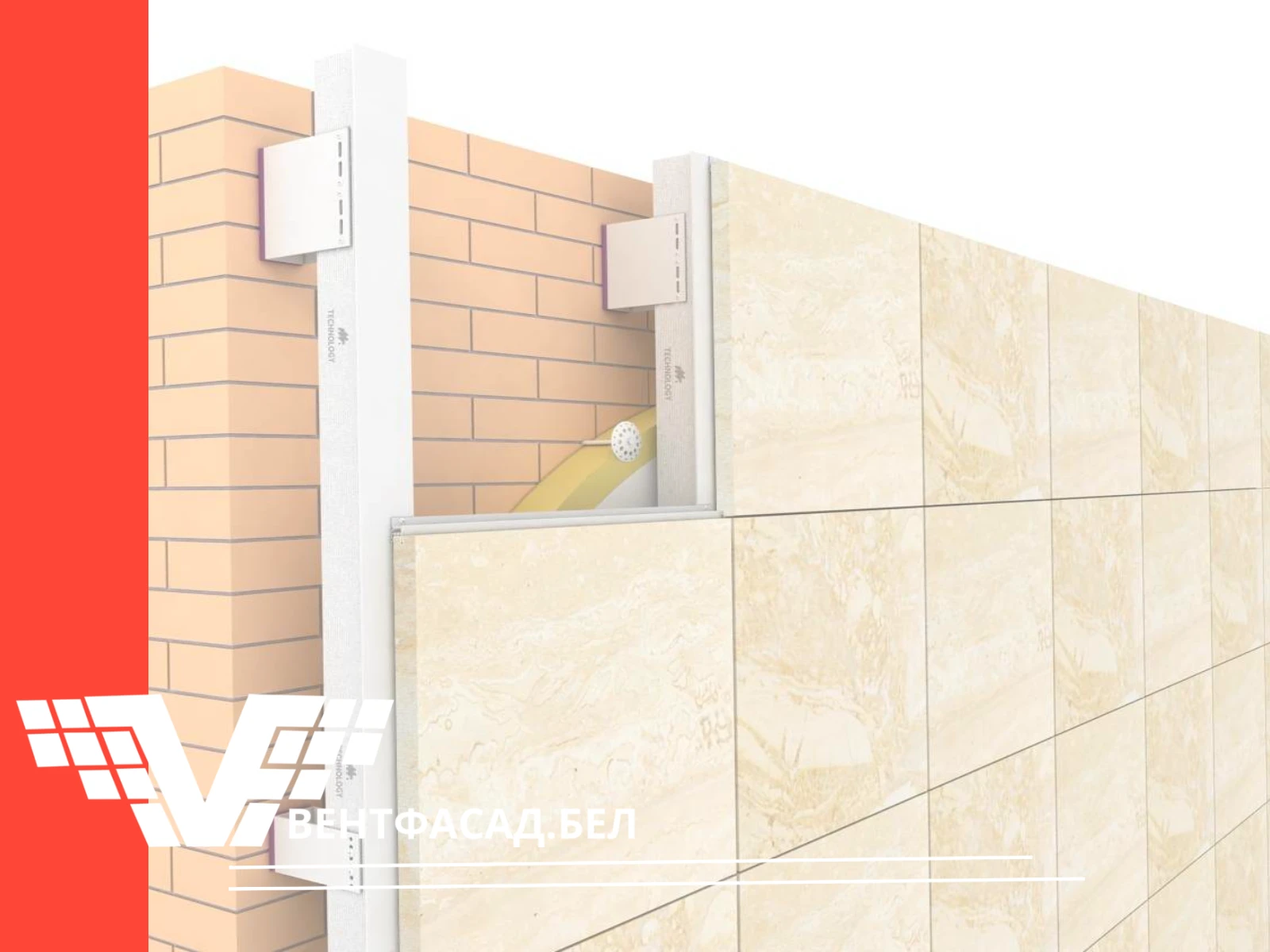 Монтаж вентилируемых фасадов из мрамора